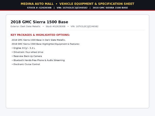 2018 GMC Sierra 1500 Base