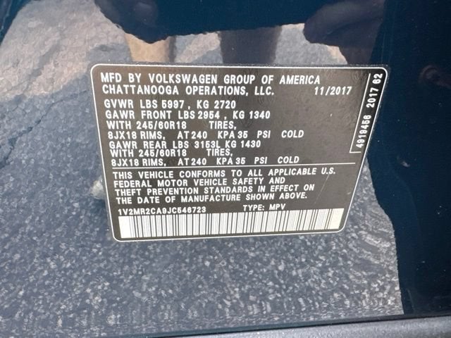 2018 Volkswagen Atlas 3.6L V6 SEL
