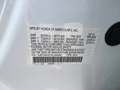 2019 Acura MDX w/Technology/A-Spec Pkg