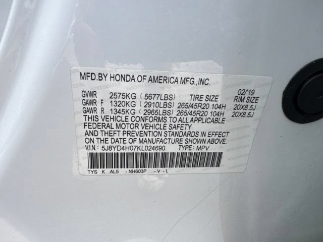 2019 Acura MDX w/Technology/A-Spec Pkg