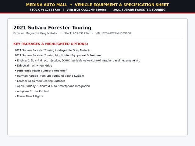 2021 Subaru Forester Touring