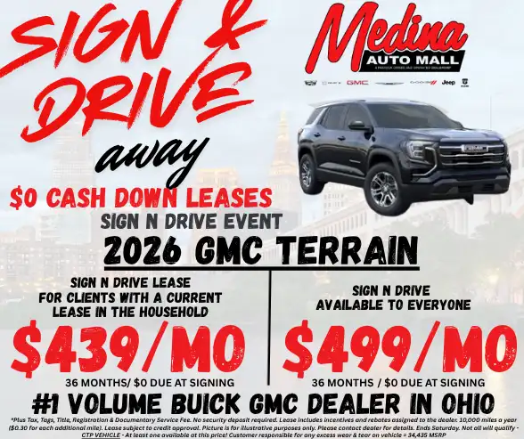GMC Terrain $359 Sign and Drive near Medina Akron Cleveland Ohio